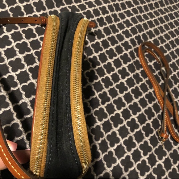 Dooney & Bourke Suede Crossbody Hunter BLACK - Picture 14 of 16